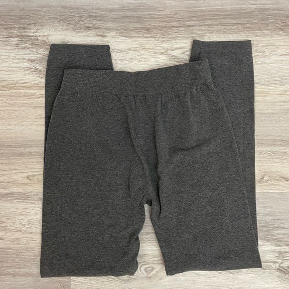 Poof! Gray Elastic Waist Pull On Full Length Leggings One Size Fits All - Picture 2 of 12